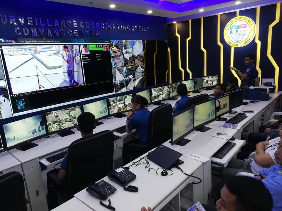 Command center video wall during commissioning