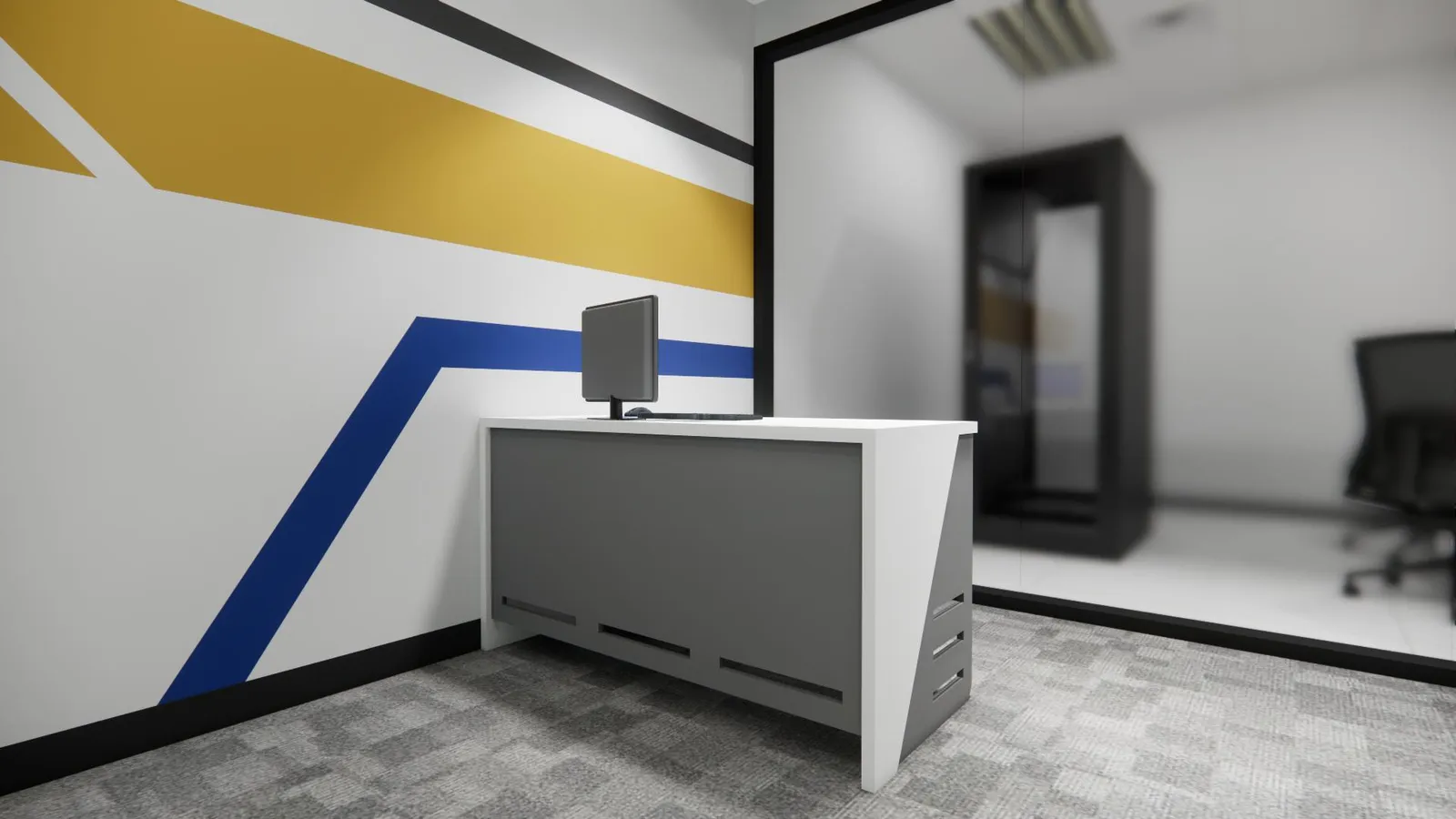 Reception area design render